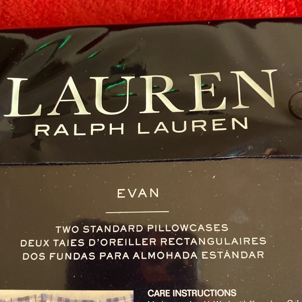 LRL Evan Stripe Standard size set of Pillowcases.